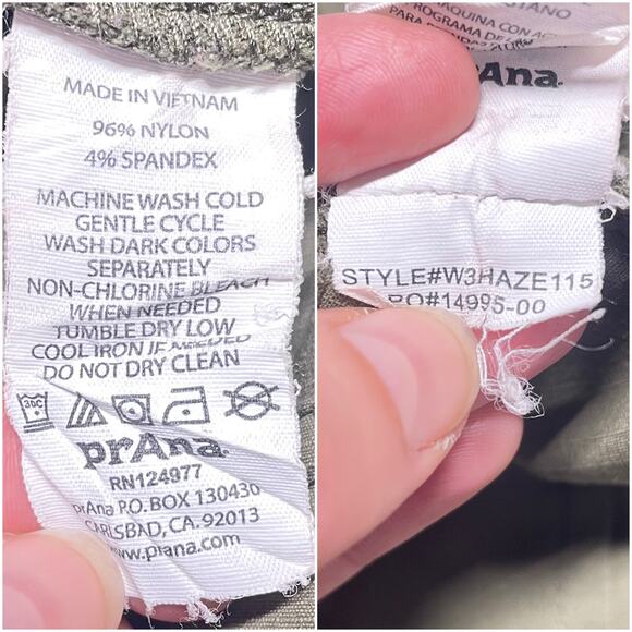 PRANA Hazel Women's Nylon Ripstop Hiking Shorts in Cargo Olive Green Size 10 - Picture 8 of 8